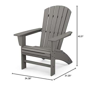 POLYWOOD Nautical Curveback Adirondack Chair