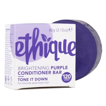 Ethique Brightening Purple Sulfate Free Solid Conditioner Bar for Blonde and Silver Hair -Tone It Do...
