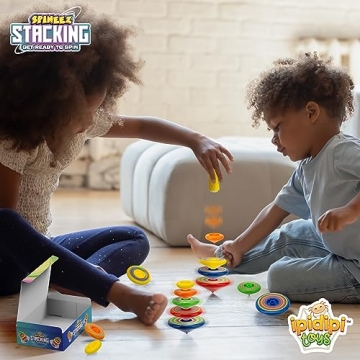 Colorful Stacking Spinning Tops for Kids - 15 Fun Pieces
