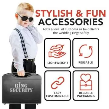 Swiss Industries Security Ring Bearer Box with Sunglasses and Earpiece