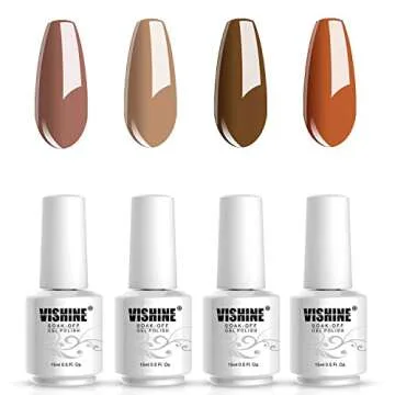 Vishine Gel Nail Polish Set, Eco-Friendly Fall Colors (15ml)