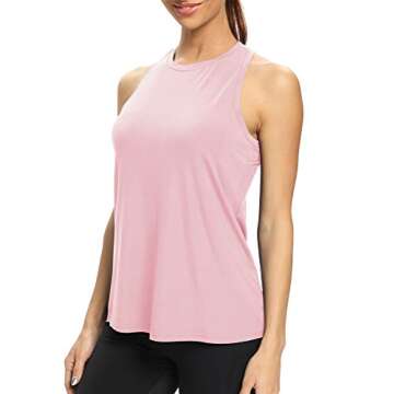 Bestisun Workout Tank Tops Yoga Activewear Gym Dacne Sports Exercise Clothes for Women Pink M