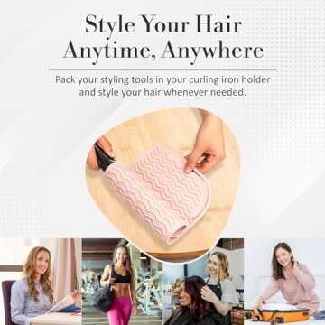 Heat Resistant Mat - Iron Mat - Curling Iron Holder - Silicone Heat Resistant Mat - Makeup Mat - Hot Tools Mat - Hot Tools Flat Iron Holder