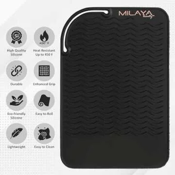 Heat Resistant Mat - Iron Mat - Curling Iron Holder - Silicone Heat Resistant Mat - Makeup Mat - Hot Tools Mat - Hot Tools Flat Iron Holder