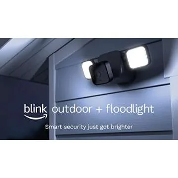 Blink Floodlight camera - Wireless smart security Outdoor camera (3rd Gen) + LED mount, two-year battery, motion detection - 1 camera system (Black)