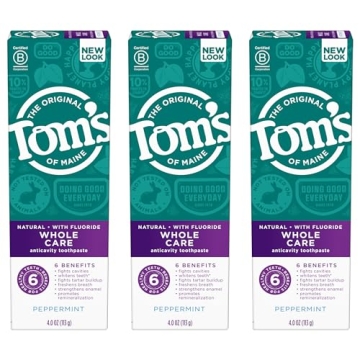 Tom's of Maine Whole Care Natural Toothpaste 3-Pack