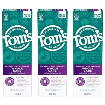 Tom's of Maine Whole Care Natural Toothpaste 3-Pack