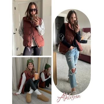 Chic Athlisan Women's Puffer Vest for Stylish Warmth