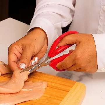 Joyce Chen Original Unlimited Kitchen Scissors All Purpose Kitchen Shears With Comfortable Handles, Red, 2 Pack