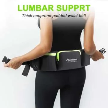 Manificent Hands Free Dog Leash for 2 Dogs, Wide Padded Waist Leash Double Dogs Leash Dog Running Le...