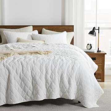 Palassio White King Quilt Set for Cozy Elegance