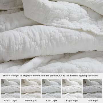 Palassio White King Quilt Set for Cozy Elegance