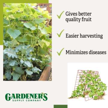 Gardeners Supply Deluxe Cucumber Trellis for Easy Plant Support