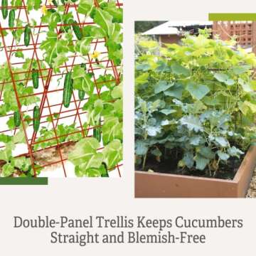 Gardeners Supply Deluxe Cucumber Trellis for Easy Plant Support