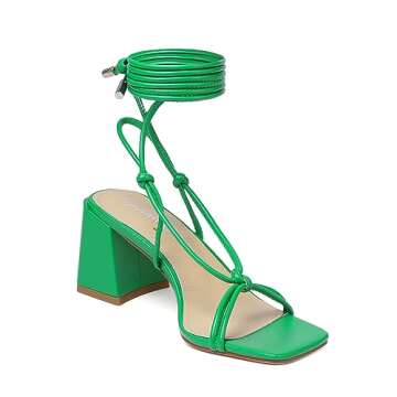 Vivianly Women's Lace Up Chunky Heels - Comfort Meets Style