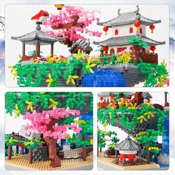 3600PCS Micro Mini Blocks Cherry Blossom Tree Kit for Kids & Adults