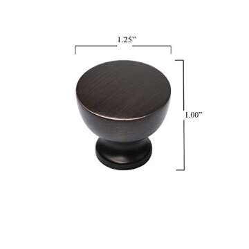 Stylish Oil Rubbed Bronze Cabinet Knobs - Set of 5