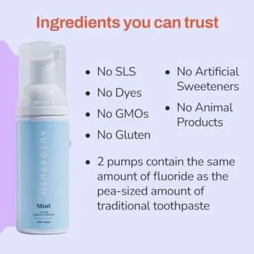 autobrush Mint Foaming Toothpaste for All Ages - Travel Friendly