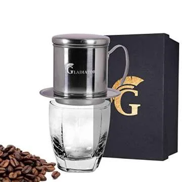 Vietnamese Coffee Maker Filter Phin - Portable Single Serve Coffee Brewing