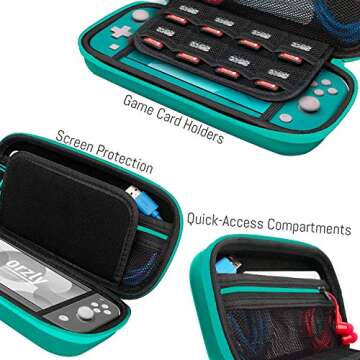 Orzly Switch Lite Case - Travel Carry Case & Storage