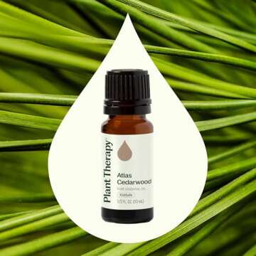 Plant Therapy Cedarwood Atlas Essential Oil 100% Pure, Undiluted, Natural Aromatherapy, Therapeutic Grade 10 mL (1/3 oz)