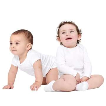 Gerber Baby 6-Pair Sock, White, 0-3 Months