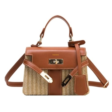 FAIRYSAN Women's Straw Beach Bag Crossbody Handbag - Chic Summer Accessory