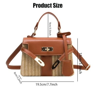 Stylish FAIRYSAN Women's Straw Crossbody Bag for Summer