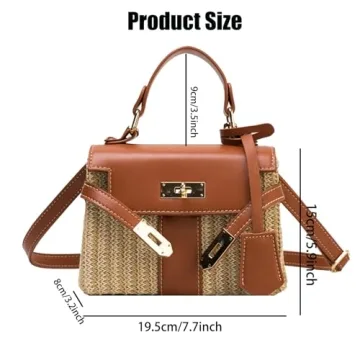 Stylish FAIRYSAN Women's Straw Crossbody Bag for Summer