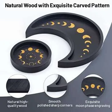 Stunning Moon Tray for Crystals - Elegant Organizing Solution