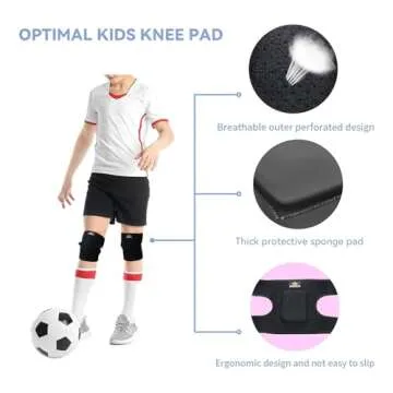 INDEEMAX Volleyball Knee Pads for Kids, Adjustable Children Knee Brace for Boys Girls Age 2-14, Toddler Knee Support Protector for Crawling, Dancing, Soccer, Biking