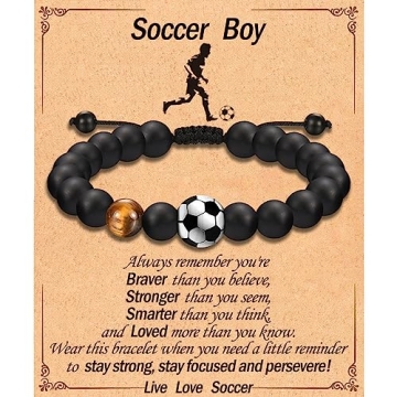 EFVISD Soccer Bracelet - Perfect Gift for Teenage Boys Who Love Soccer