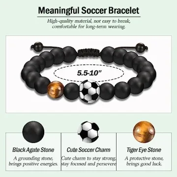Soccer Bracelet Gift for Teenage Boys & Soccer Players