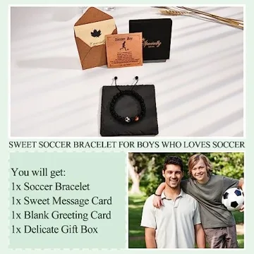 Soccer Bracelet Gift for Teenage Boys & Soccer Players