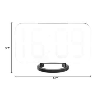 WulaWindy Digital Alarm Clock with USB Charger and Snooze