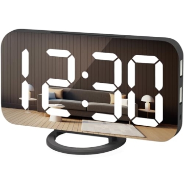 WulaWindy Digital Alarm Clock with USB Charger and Snooze