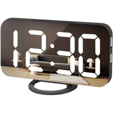 WulaWindy Digital Alarm Clock with USB Charger and Snooze