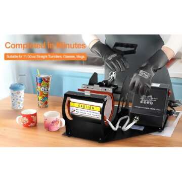 ZENY Heat Press Machine for Cup Coffe Mug Heat Transfer Sublimation Printing Presses Customized DIY Printing Machine for 11oz 12 oz Mug Cup