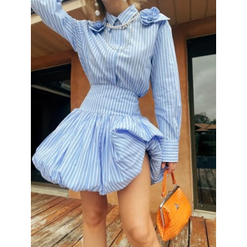 Yojeasrio Y2k Bubble Mini Skirt for Women