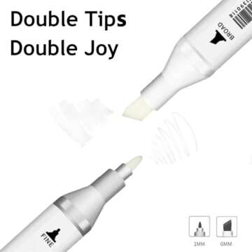 6pcs Colorless Alcohol Markers Set, Blender Blending Clear Markers Dual Tips Art Drawing Sketched Do...