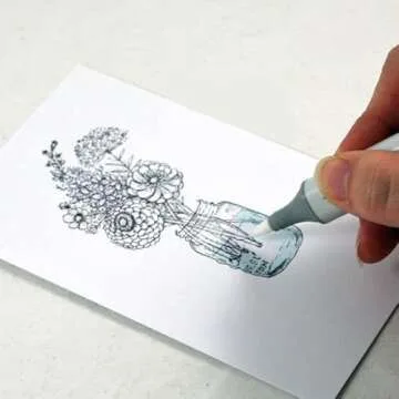 6pcs Colorless Alcohol Markers Set, Blender Blending Clear Markers Dual Tips Art Drawing Sketched Double Tipped for Adults Kids (Colorless)