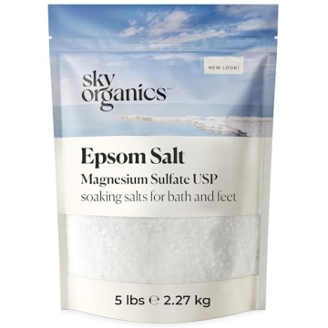 Sky Organics Epsom Salt Bath Soak 5 lbs Unscented Vegan