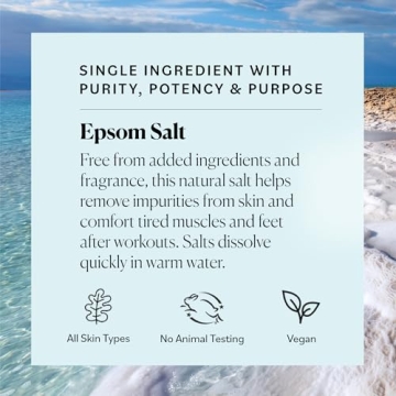 Sky Organics Epsom Salt Bath Soak 5 lbs Unscented Vegan
