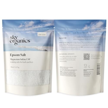 Sky Organics Epsom Salt Bath Soak 5 lbs Unscented Vegan