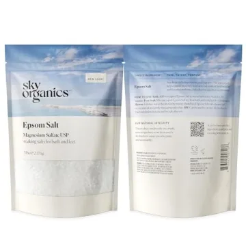 Sky Organics Epsom Salt Bath Soak 5 lbs Unscented Vegan
