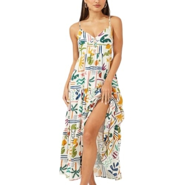 Women Y2k Boho Maxi Dress Vintage Floral Tie Shoulder Strap Sleeveless A Line Long Dress Summer Beach Flowy Dresses
