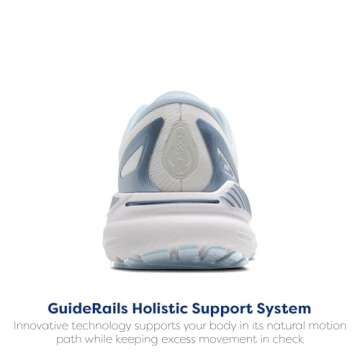 Brooks Women’s Adrenaline GTS 23 Supportive Running Shoe - White/Illusion Blue - 8 Medium