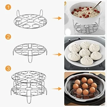 PACKISM Egg Steamer Rack for 18 Eggs in Instant Pot