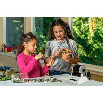 NATIONAL GEOGRAPHIC Hobby Rock Tumbler Includes 1lb Rough Gemstones, 4-Stage Polishing Grit, Strainer Jewelry Fastenings & Learning Guide, Cool Toys, STEM Science Kit,