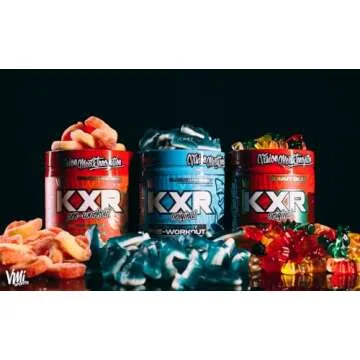 K-XR Pre-Workout Energy Powder | Intense Energy Pre-Workout Drink for Men and Women| Creatine Free | Improves Performance - Enhanced Focus & Increased Endurance | 30 Servings (Gummy Bear)